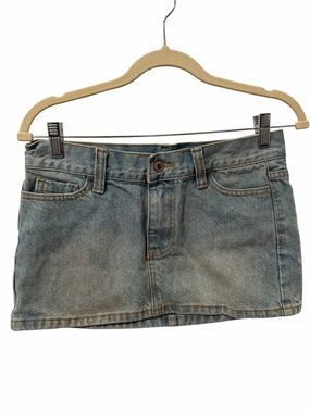 John Galt PacSun Low Rise Denim Micro Mini Skirt Light Wash Size Small